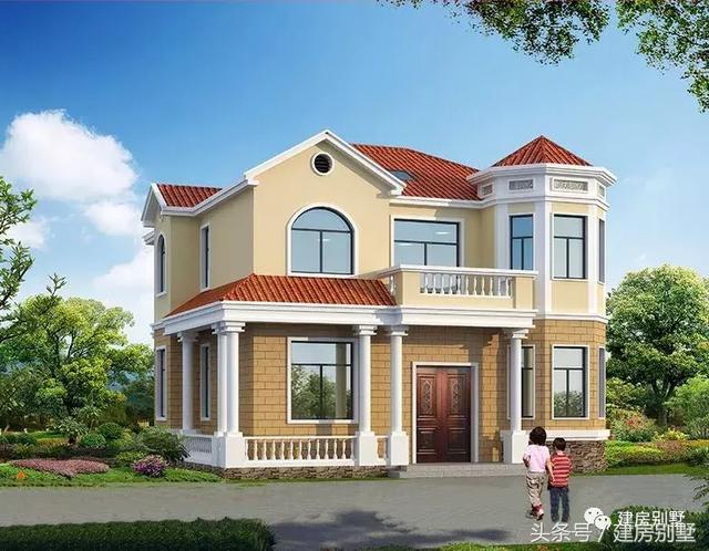 在鄉(xiāng)村20萬就能建起來的二層歐式小別墅，附方案圖和施工過程