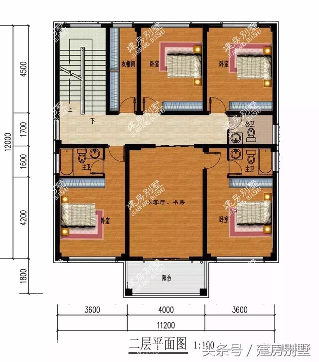 面寬11米左右的兩層別墅小樓設計圖，這2款很受歡迎