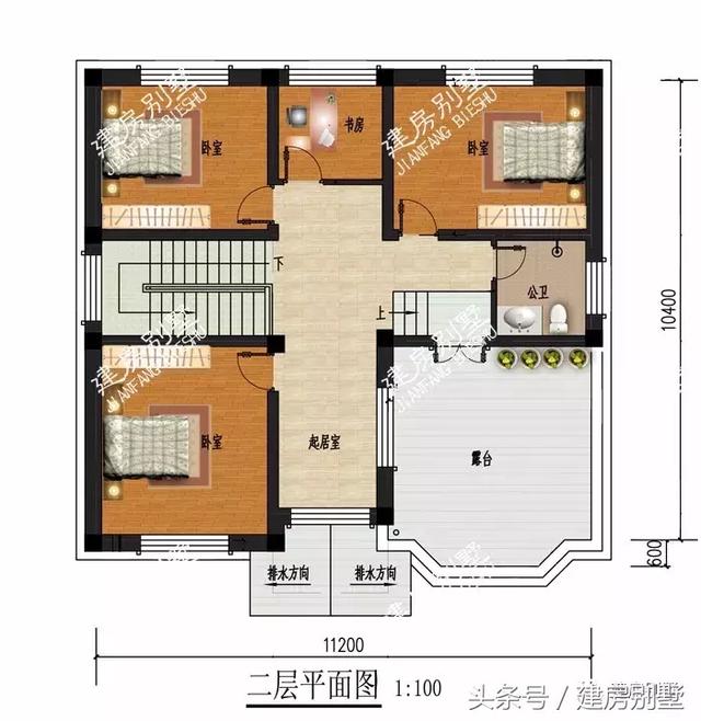 面寬11米左右的兩層別墅小樓設計圖，這2款很受歡迎