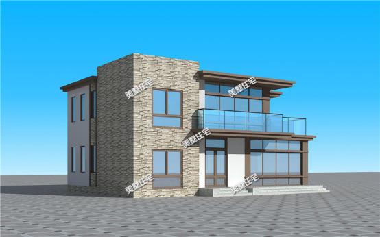 14X10米現(xiàn)代平頂二層別墅設(shè)計方案圖，第一眼就喜歡上它了