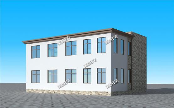 14X10米現(xiàn)代平頂二層別墅設(shè)計方案圖，第一眼就喜歡上它了