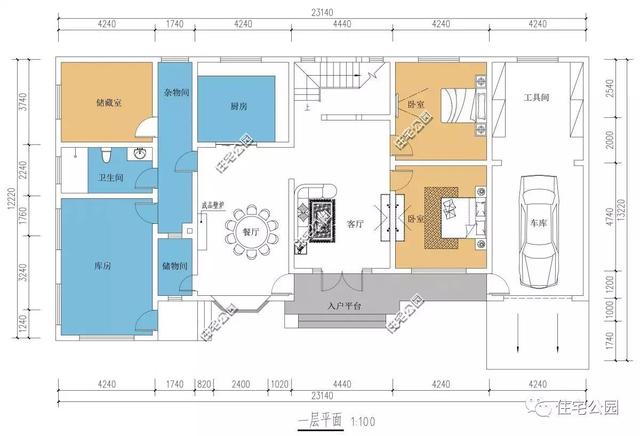 12X23米的雙層別墅，冬暖夏涼，含全圖預(yù)算