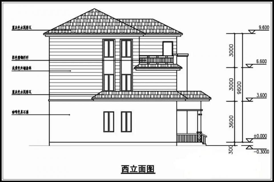 10米x12米 造價(jià)25萬經(jīng)典大氣自建別墅圖紙，附各層平面布局