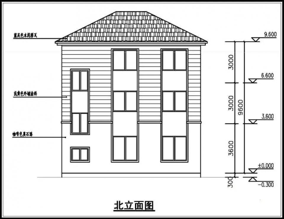 10米x12米 造價(jià)25萬經(jīng)典大氣自建別墅圖紙，附各層平面布局