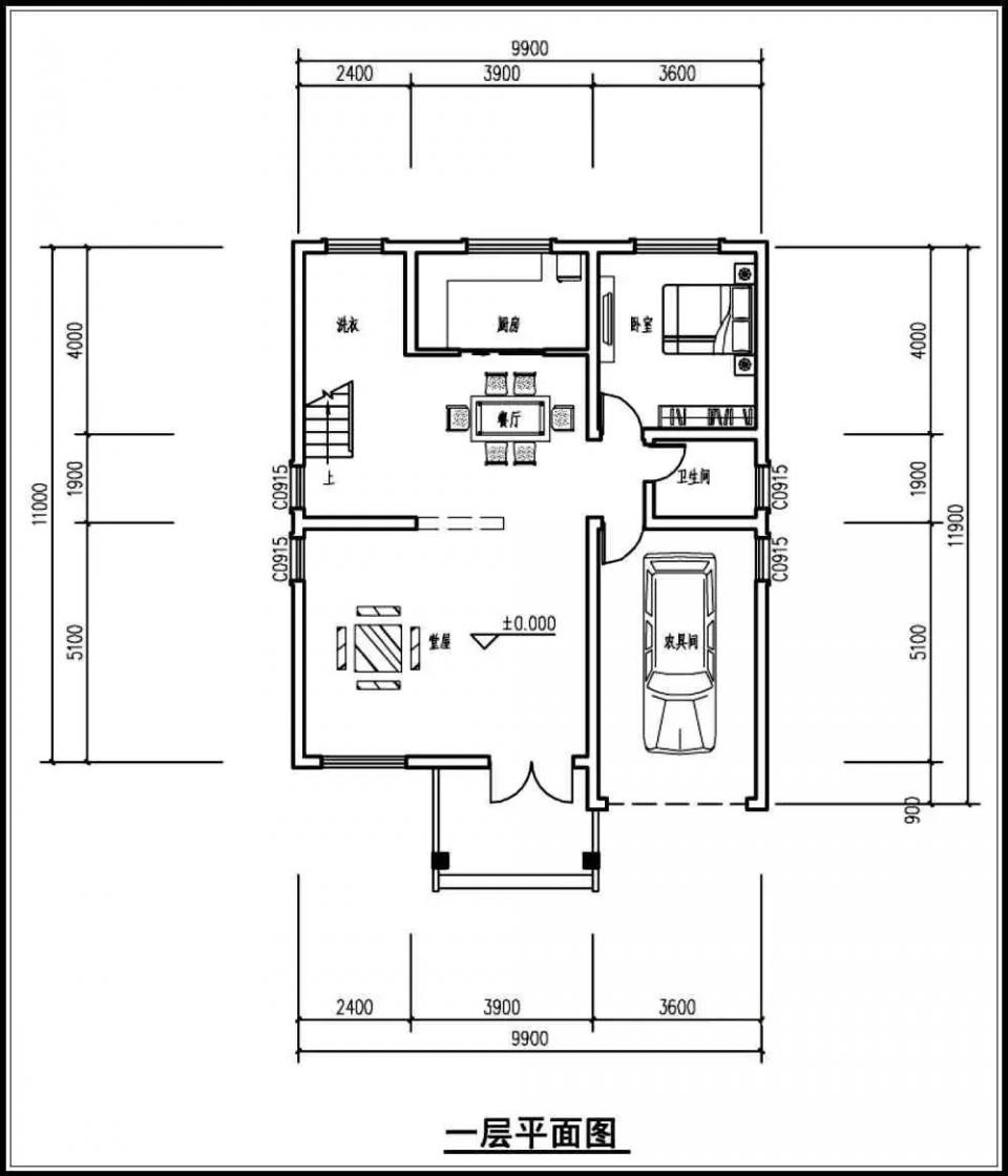 10米x12米 造價(jià)25萬經(jīng)典大氣自建別墅圖紙，附各層平面布局
