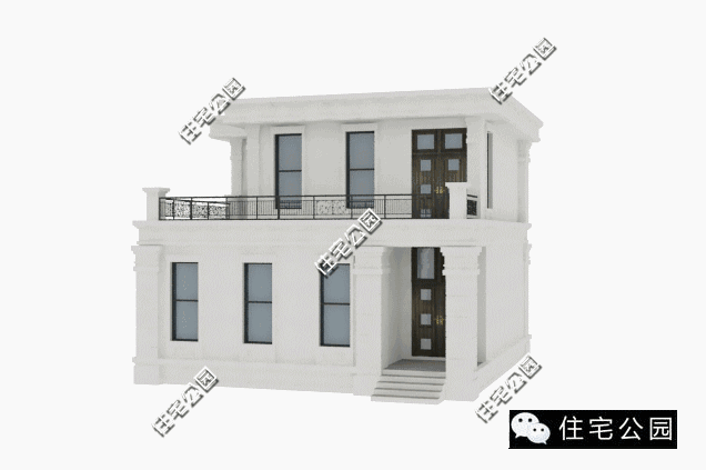 自建11X11米農(nóng)村2層別墅，帶鍋爐房露臺設(shè)計(jì)，適合農(nóng)村！