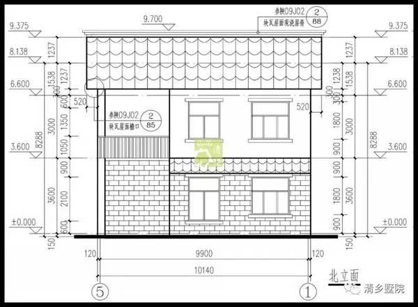 17X17米方正農(nóng)村別墅，旋轉(zhuǎn)樓梯雙車庫，秒殺城里商品房！