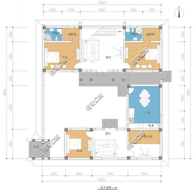 幾款帶院子的傳統(tǒng)中式房屋設(shè)計方案圖，古香古色