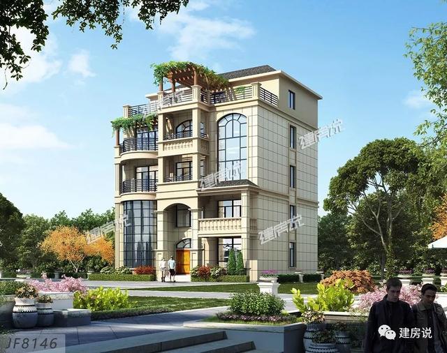 帶空中花園五層別墅設計戶型方案圖，KTV，娛樂室，健身房……