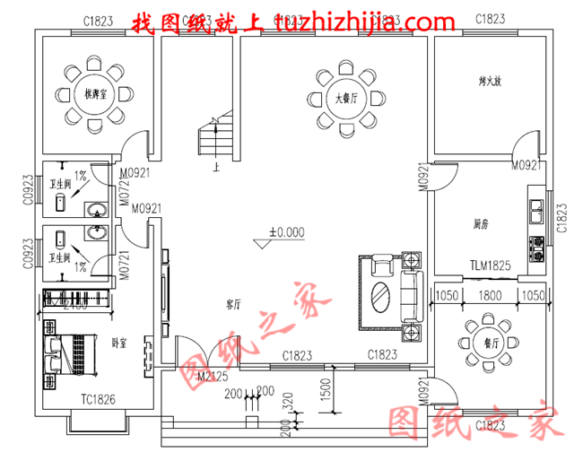 農(nóng)村4間2層樓房設(shè)計圖 ，帶有烤火房，適宜居住