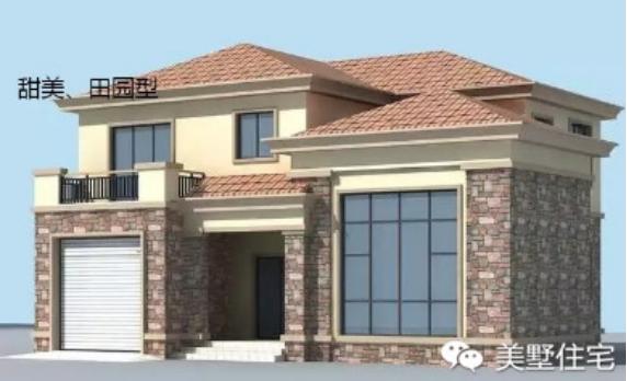 二層好看的小別墅設(shè)計(jì)圖，整體色彩搭配就是很有文雅的氣息