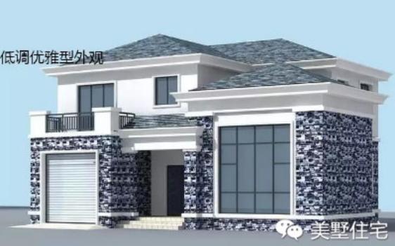 二層好看的小別墅設(shè)計(jì)圖，整體色彩搭配就是很有文雅的氣息