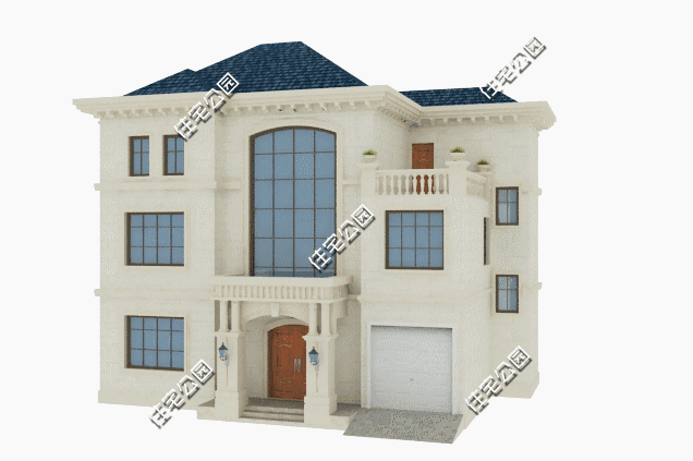 客廳挑空的三層小別墅圖紙，整棟別墅精致的無(wú)法挑剔