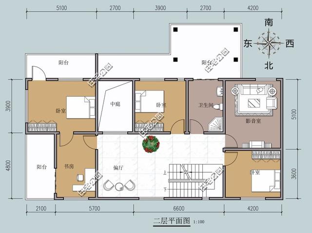 三套二層農(nóng)村住宅設(shè)計圖，二層自建房戶型圖