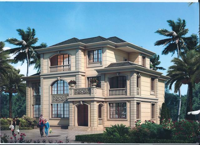 三層歐式帶復(fù)式客廳施工圖紙，帶地下室