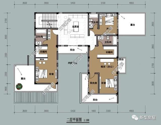 多臥室農(nóng)村別墅設(shè)計(jì)圖紙，適合人多的家庭