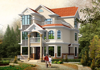 帶電梯農(nóng)村建房三層小洋樓，樓中樓結(jié)構(gòu)，帶露臺(tái)