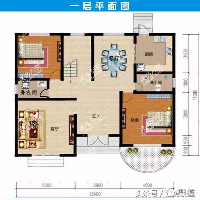 2套戶型通用的二層住宅設(shè)計(jì)戶型，老少皆宜