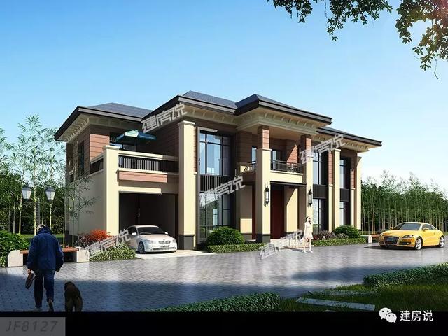 小五間2層帶露臺(tái)房屋設(shè)計(jì)戶型圖，建好人人都夸贊