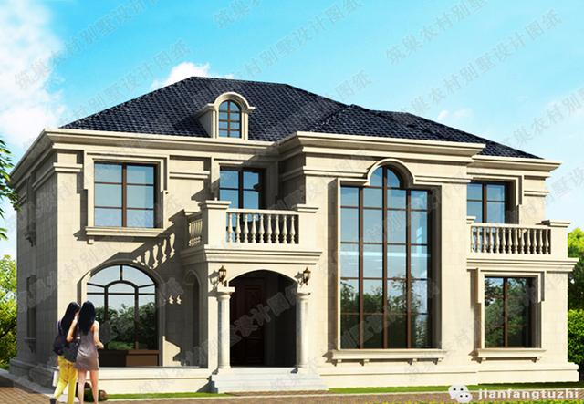 16×12米5室2廳帶神位茶室二層復(fù)式自建房設(shè)計(jì)方案圖