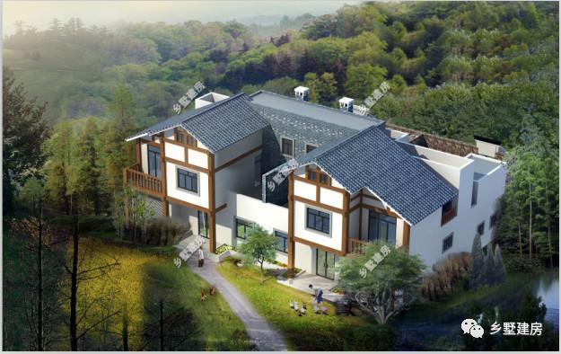 兩棟雙拼小洋樓方案圖，一個(gè)田園，一個(gè)歐式，你喜歡哪個(gè)？