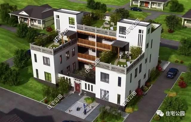 除了洋別墅，農(nóng)村自建房還有新中式別墅，含圖紙（6套）