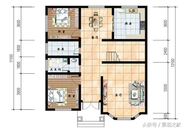 二層小別墅設(shè)計(jì)圖，樓中樓結(jié)構(gòu)，外觀漂亮，簡(jiǎn)單
