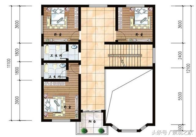 二層小別墅設(shè)計(jì)圖，樓中樓結(jié)構(gòu)，外觀漂亮，簡(jiǎn)單