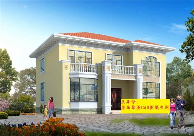 19萬建2層別墅！二室兩廳一廚一衛(wèi)，戶型簡(jiǎn)約大氣的農(nóng)村型別墅