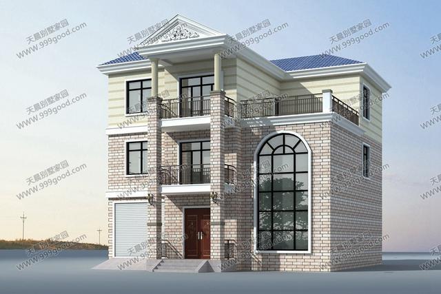 農(nóng)村別墅設(shè)計(jì)圖，車庫入戶，方正戶型12X12.4米！含建筑圖