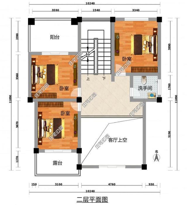 2套農(nóng)村自建房戶型，面寬不足10m，多臥室更實(shí)用！