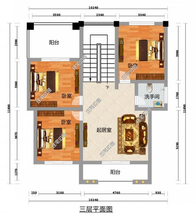 2套農(nóng)村自建房戶型，面寬不足10m，多臥室更實(shí)用！