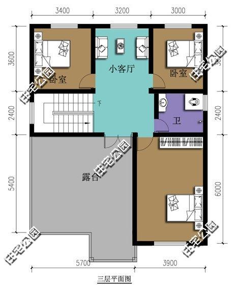 2套農(nóng)村自建房戶型，面寬不足10m，多臥室更實(shí)用！