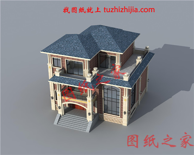 農(nóng)村三層帶地下室住宅設(shè)計圖及圖片，房內(nèi)設(shè)計了兩個套間