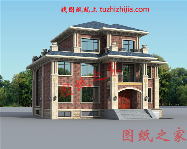 農(nóng)村三層帶地下室住宅設(shè)計圖及圖片，房內(nèi)設(shè)計了兩個套間