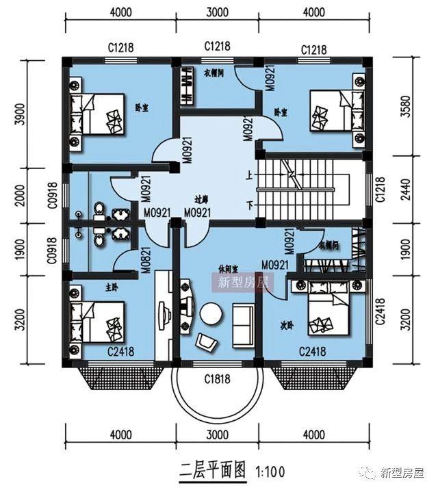 4款占地方方正正的時(shí)尚漂亮農(nóng)村別墅戶型圖，中國(guó)人還是喜歡方正