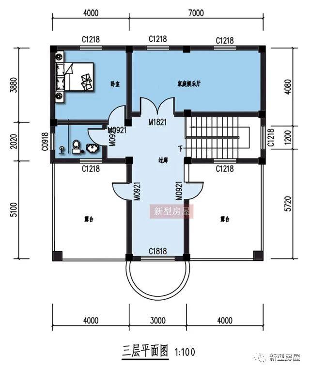 4款占地方方正正的時(shí)尚漂亮農(nóng)村別墅戶型圖，中國(guó)人還是喜歡方正