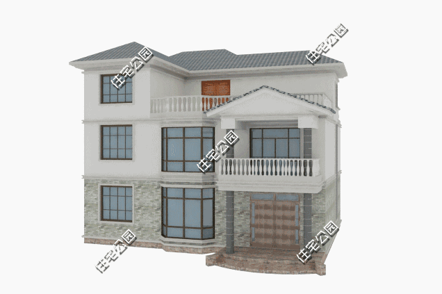 13X12米三層樓房別墅方案圖，新中式風(fēng)格