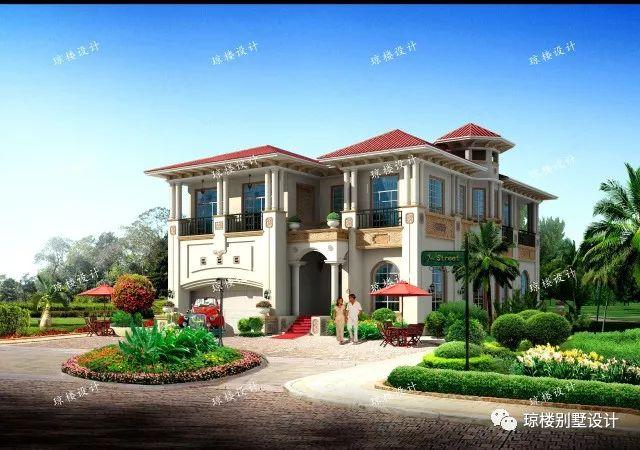 18x14米歐式兩層別墅豪宅圖，小編就喜歡這種風(fēng)格