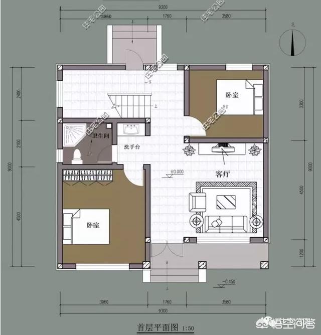面寬和進(jìn)深都是9.5米的農(nóng)村自建房如何設(shè)計(jì)圖紙？