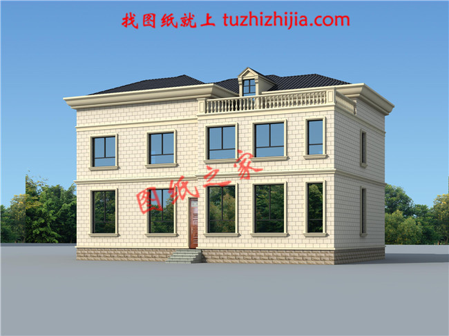 農(nóng)村二層住宅樓圖紙及效果圖，帶地下室，戶型好