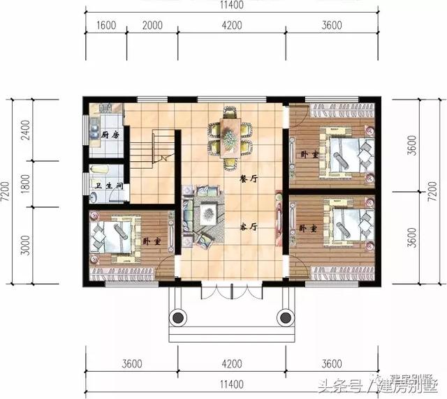 8套面寬11米左右的農(nóng)村小樓圖，這種開間最受歡迎