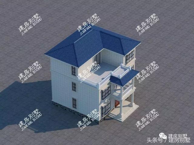 帶套間的三層別墅設(shè)計(jì)方案圖，造型氣派戶型通透