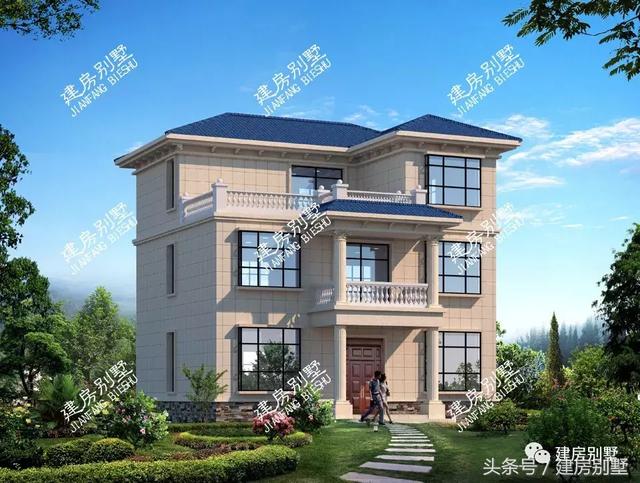 帶套間的三層別墅設(shè)計(jì)方案圖，造型氣派戶型通透