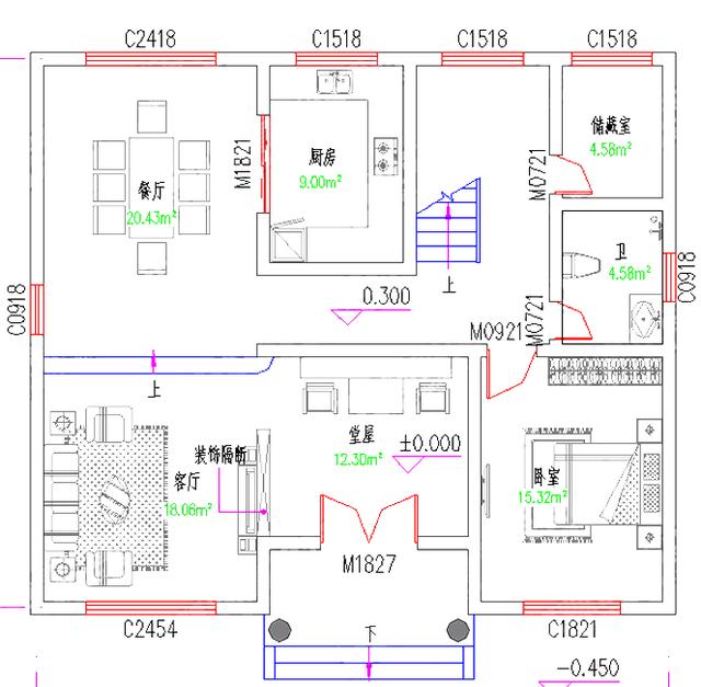 12×10米30萬(wàn)2廳6室?guī)梦萁?jīng)典實(shí)用三層自建房全套施工