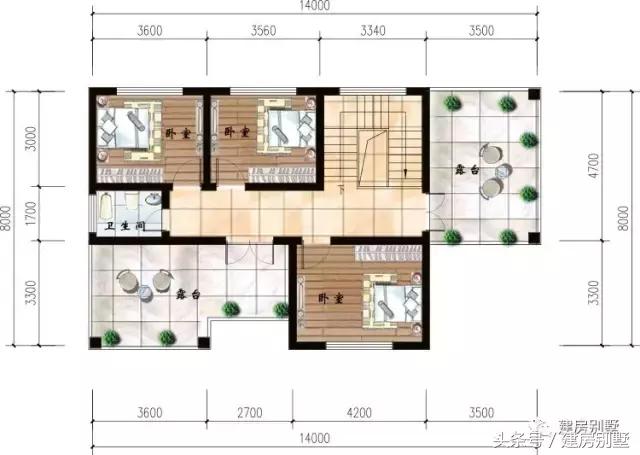 14×8米三層農(nóng)村別墅，朋友圈里都說這是實(shí)用戶型