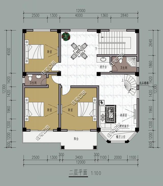 農村建房，還是首選半坡半平兩層半，這10套最好看