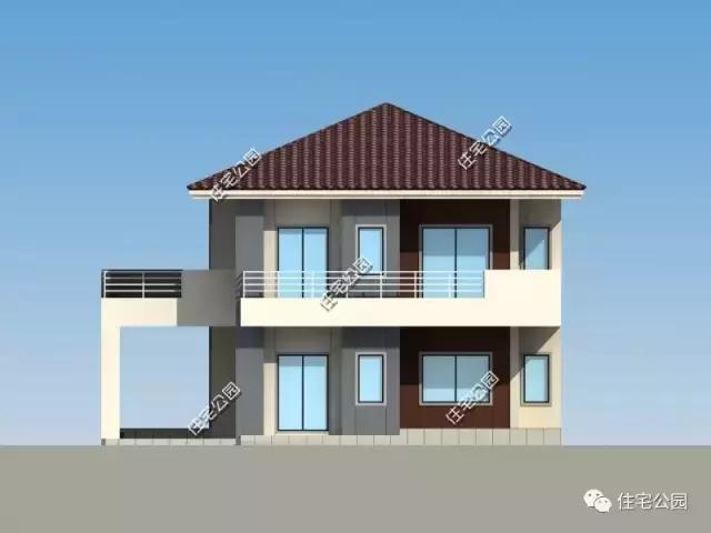 16X12米農(nóng)村別墅，造型簡(jiǎn)潔，室內(nèi)劃分清晰，私密獨(dú)立！