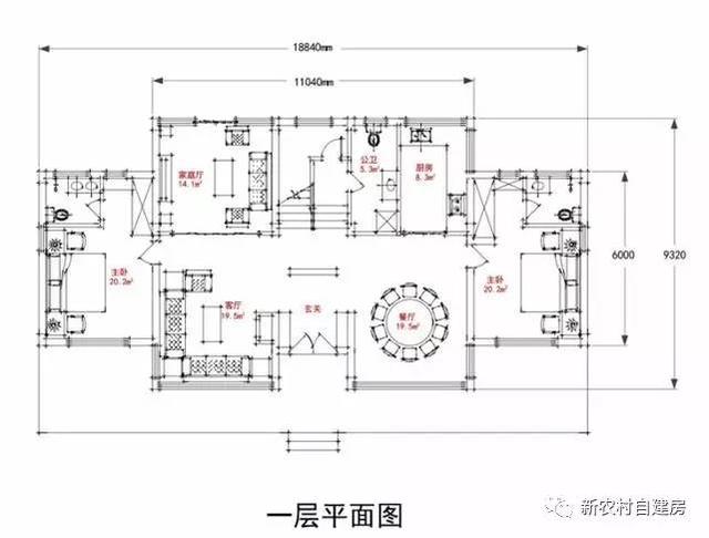 2套一層半農(nóng)村平房設(shè)計(jì)，第2套布局功能最全