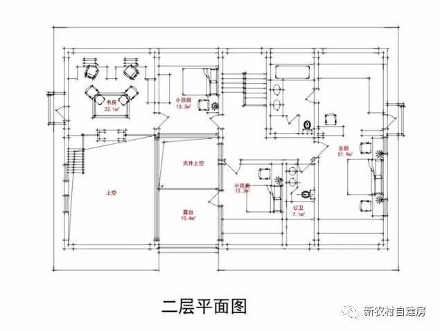 2套一層半農(nóng)村平房設(shè)計(jì)，第2套布局功能最全